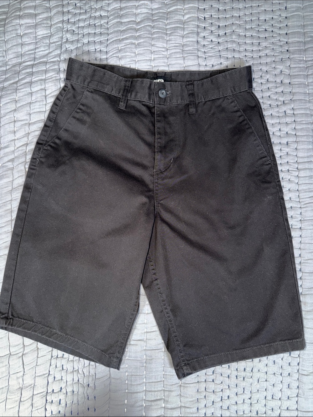 RSQ Men's Black Flat Front Chino Shorts